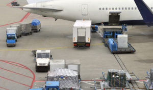 Air cargo being loaded